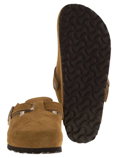 Birkenstock Boston Sabot With Fur Lining In Multi