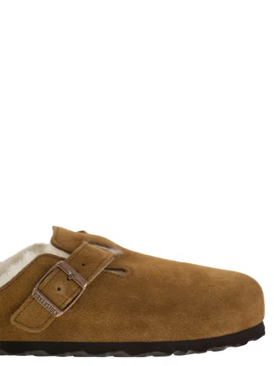 Birkenstock Boston Sabot With Fur Lining In Multi