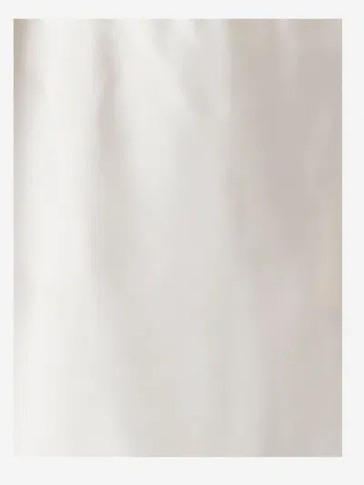 Jil Sander White Flared Midi Skirt
