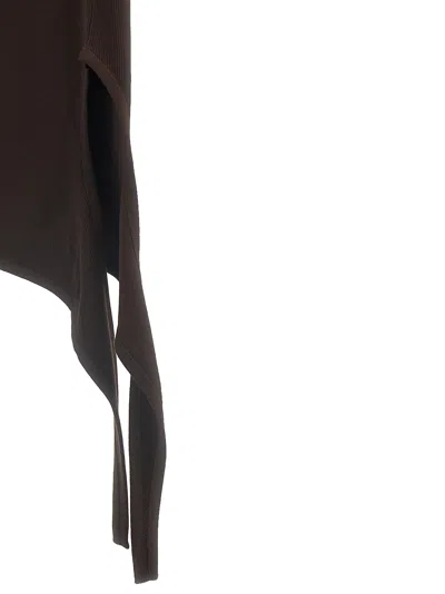 Courrèges Knit Dress In Brown