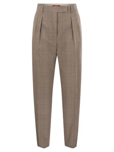 Shop Max Mara Studio Guelfi Carrot Trousers In Wool Blend