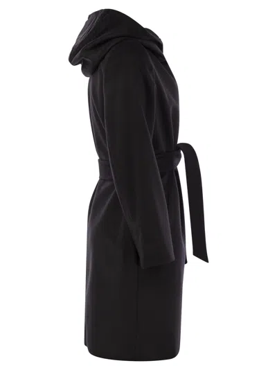 Shop Max Mara Studio Newmang Wool Coat With Hood