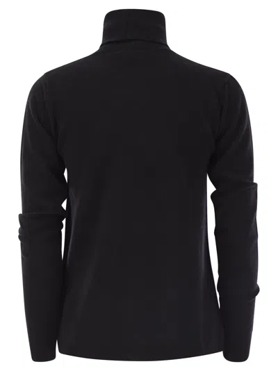 Max Mara Blue Saluto Turtleneck Sweater