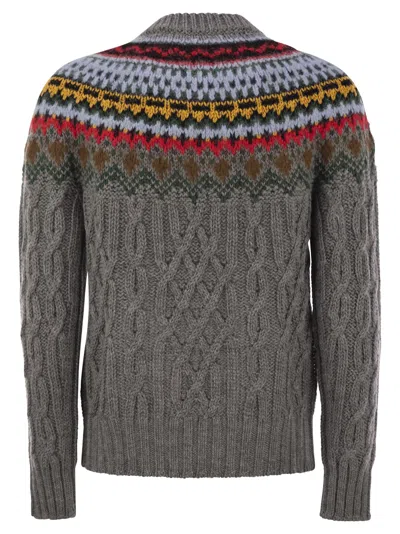 Moncler Cable Knit Jacquard Sweater