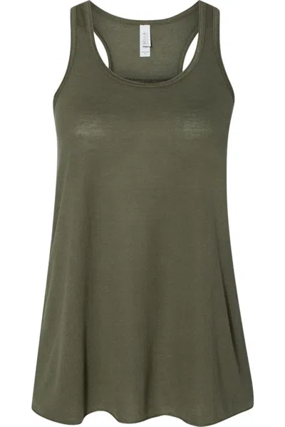 Bella+canvas Women´s Flowy Racerback Tank In Green