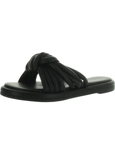 Seychelles Simply The Best Womens Faux Leather Strappy Slide Sandals In Black