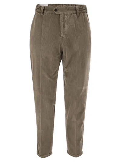 Pt Torino Lyocell Blend Pleated Trousers With Elastic Waist