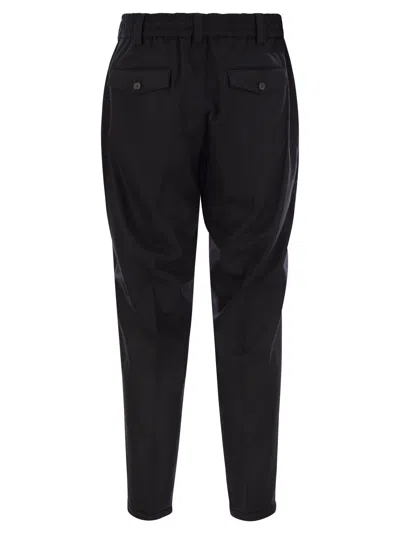 Pt Torino Blue Virgin Wool And Cashmere Trouser In Blue