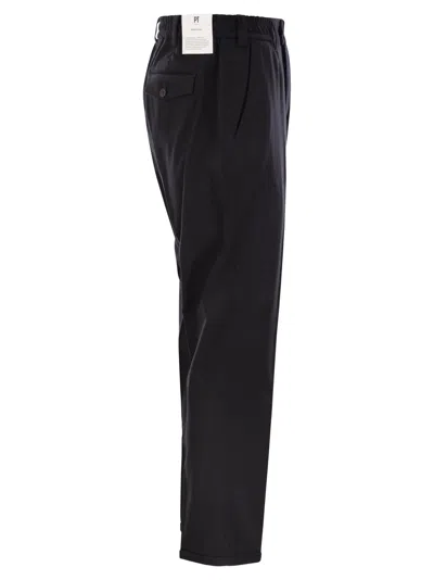 Pt Torino Blue Virgin Wool And Cashmere Trouser In Blue