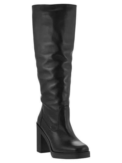 Stuart Weitzman Leather Boots With Durable Outsole