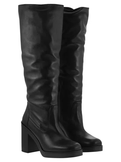 Stuart Weitzman Leather Boots With Durable Outsole