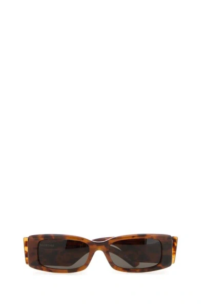 Balenciaga Printed Acetate Max Rectangle Sunglasses In Multicolor