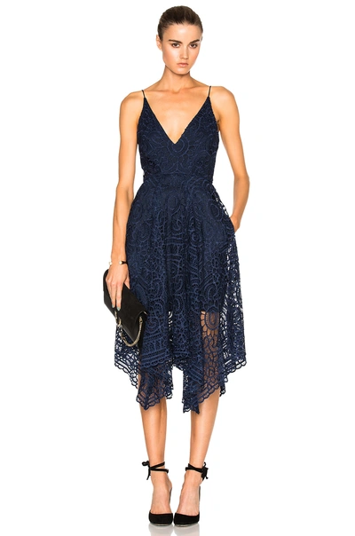 chinese dress ladies Nicole Bakti - 661 Off-Shoulder Lace Applique Cocktail Dress 4 / Navy main image 0