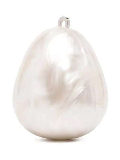 Simone Rocha Micro Egg Perspex Shoulder Bag In Pearl/pearl