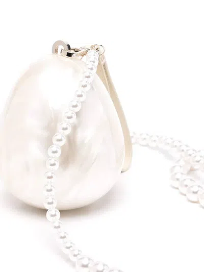 Simone Rocha Micro Egg Perspex Shoulder Bag In Pearl/pearl