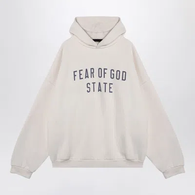 Essentials Off-white Printed Logo Hoodie In Green