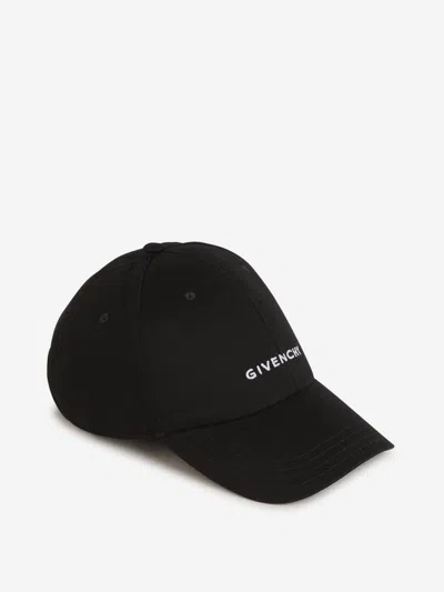 Shop Givenchy Cotton Logo Cap In Black & White