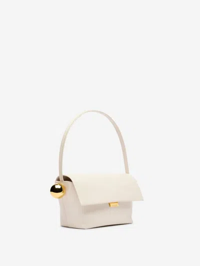 Shop Jacquemus Rond Carré Shoulder Bag In Gold Plated Circle And Square Charms