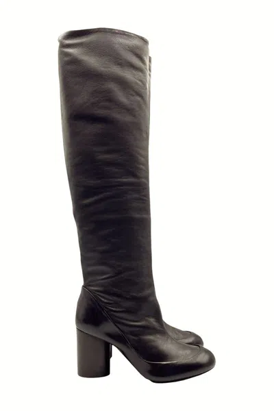 Lemaire Brown Leather Glove Boots In Brown