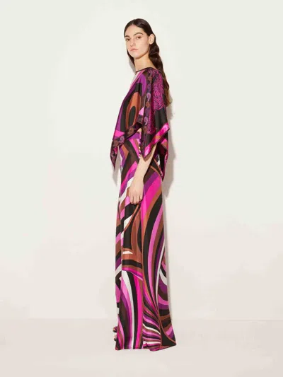 Pucci Abstract-print Silk Trousers In Iride Motif