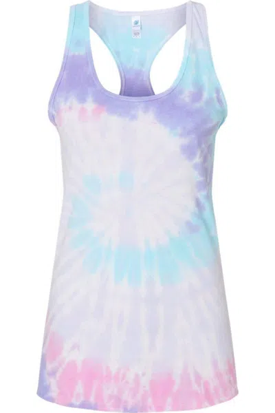 Colortone Tie-dyed Racerback Tank Top In Multi