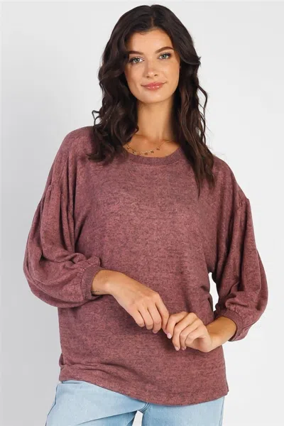 Fashnzfab Cherish Apparel Drop Shoulder Puff Sleeve Top In Multi