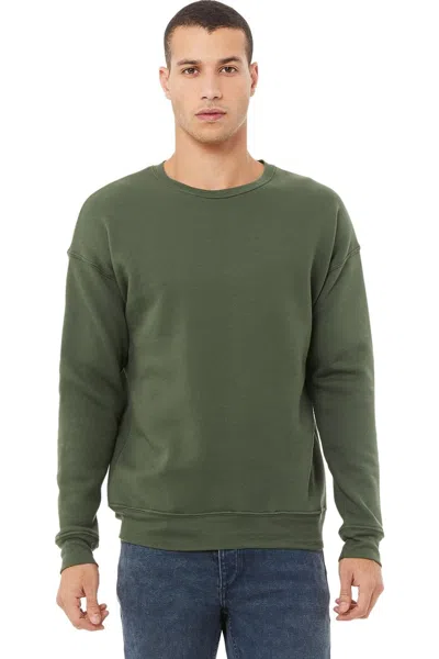 Bella+canvas Bella + Canvas Unisex Adult Fleece Drop Shoulder Sweatshirt In Green