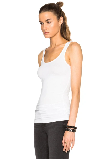 Shop James Perse Long Tank Top In White