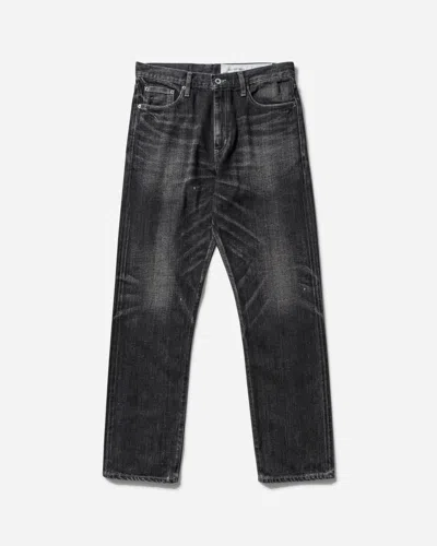 Neighborhood Black Washed Denim Dp Wide Jeans In Black