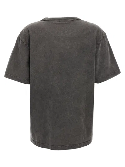 Alexander Wang Blade Logo-embossed Tee In Cotton In Grey