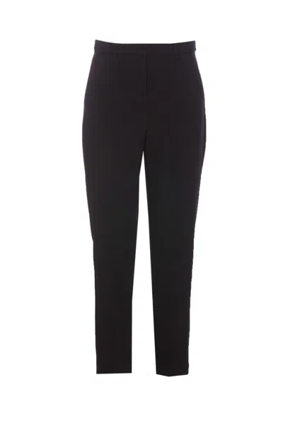 Shop Patrizia Pepe Trousers In Black