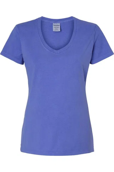 Comfortwash By Hanes Garment-dyed Women´s V-neck T-shirt In Multi