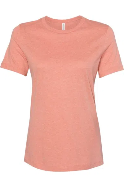 Bella+canvas Womens Relaxed Fit Heather Cvc Tee In Multi