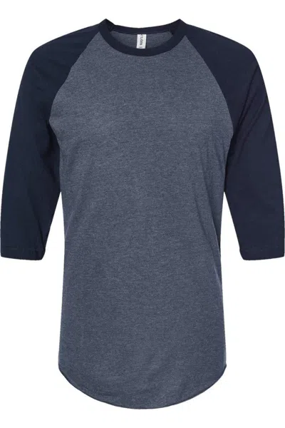 Tultex Unisex Fine Jersey Raglan T-shirt In Multi