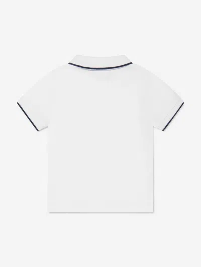 Hugo Boss Boss Boys White Cotton Polo Shirt In White