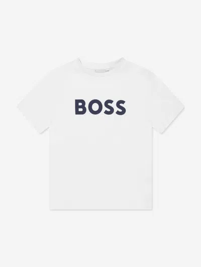Hugo Boss Baby Boys Logo T-shirt In White