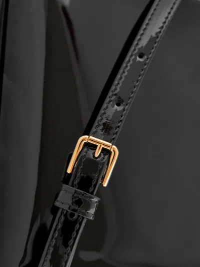 Dolce & Gabbana Girls Patent Leather Handbag In Black