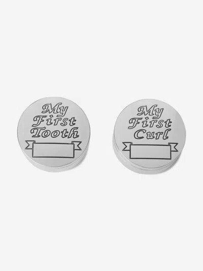 English Trousseau Baby Silver Plated First Tooth And Curl Keepsake Box Set One Size By Childsplay Cl In Silver