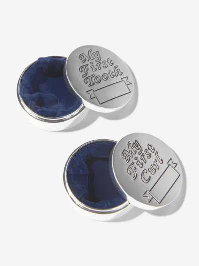 English Trousseau Baby Silver Plated First Tooth And Curl Keepsake Box Set One Size By Childsplay Cl In Silver