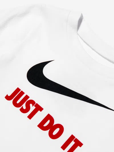 Nike Boys Swoosh Jdi T-shirt In White