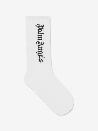Palm Angels Kids Logo Socks 4 - 5 Years White By Childsplay Clothing In White
