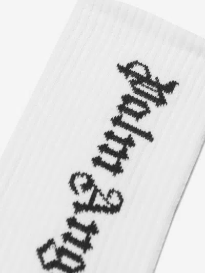 Palm Angels Kids Logo Socks 4 - 5 Years White By Childsplay Clothing In White