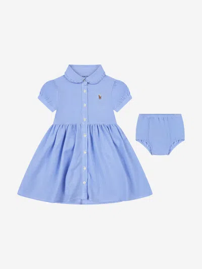 Polo Ralph Lauren Ralph Lauren Baby Girls Cotton Oxford Dress 3 Months Blue By Childsplay Clothing In Blue
