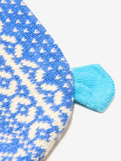 The Bonnie Mob Baby Boys Knitted Hat With Ears 0 - 6 Months Blue By Childsplay Clothing In Blue