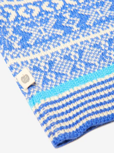 The Bonnie Mob Baby Boys Knitted Hat With Ears 0 - 6 Months Blue By Childsplay Clothing In Blue