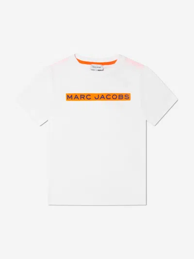 Marc Jacobs Boys Organic Cotton Logo T-shirt In White