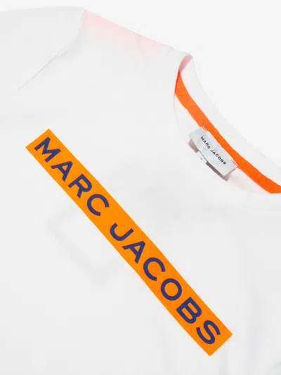 Marc Jacobs Boys Organic Cotton Logo T-shirt In White