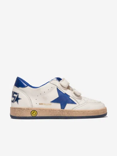 Golden Goose White June Sneakers For Kids With Star And Logo