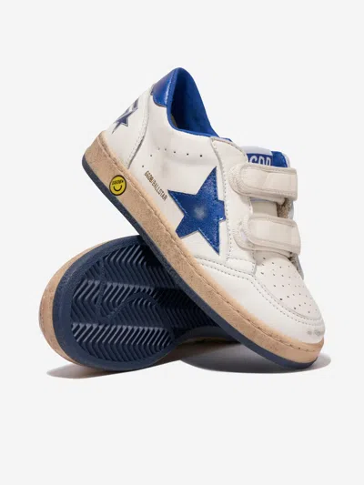 Golden Goose White June Sneakers For Kids With Star And Logo
