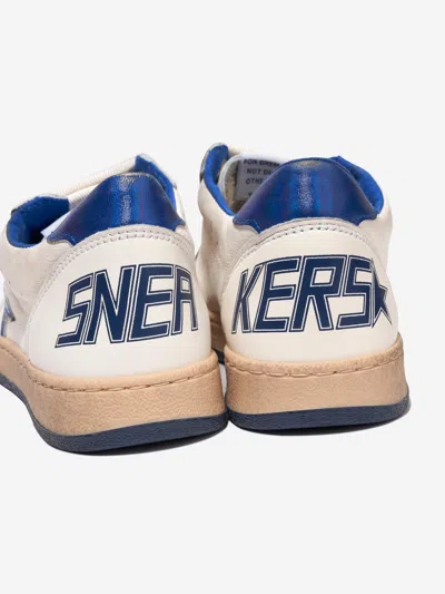 Golden Goose White June Sneakers For Kids With Star And Logo